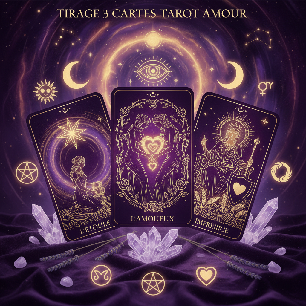 Tirage 3 Cartes Tarot Amour : Guide Pratique pour Déchiffrer vos Émotions