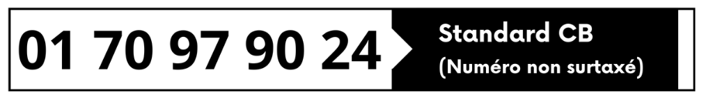 Standard CB 01 70 97 90 24 — Numéro non surtaxé
